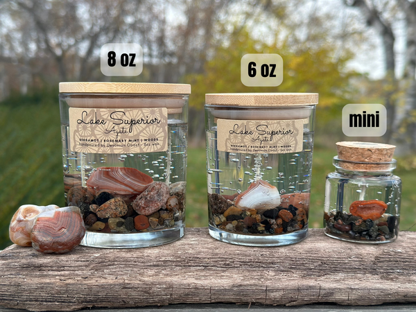 Lake Superior Agate Gel Candle All Sizes