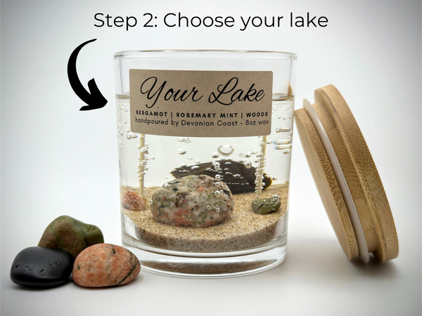 Customizable Lake Candle Clear Gel | Lake Lover Gift | New Lake Home | Personalized Gift | Lake House Gift