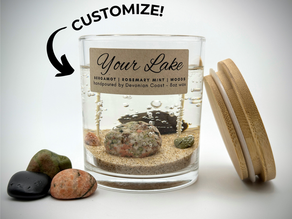 Customizable Lake Candle Clear Gel | Lake Lover Gift | New Lake Home | Personalized Gift | Lake House Gift