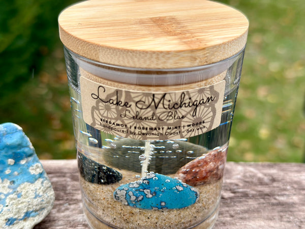 Lake Michigan Leland Blue Gel Candle Lid