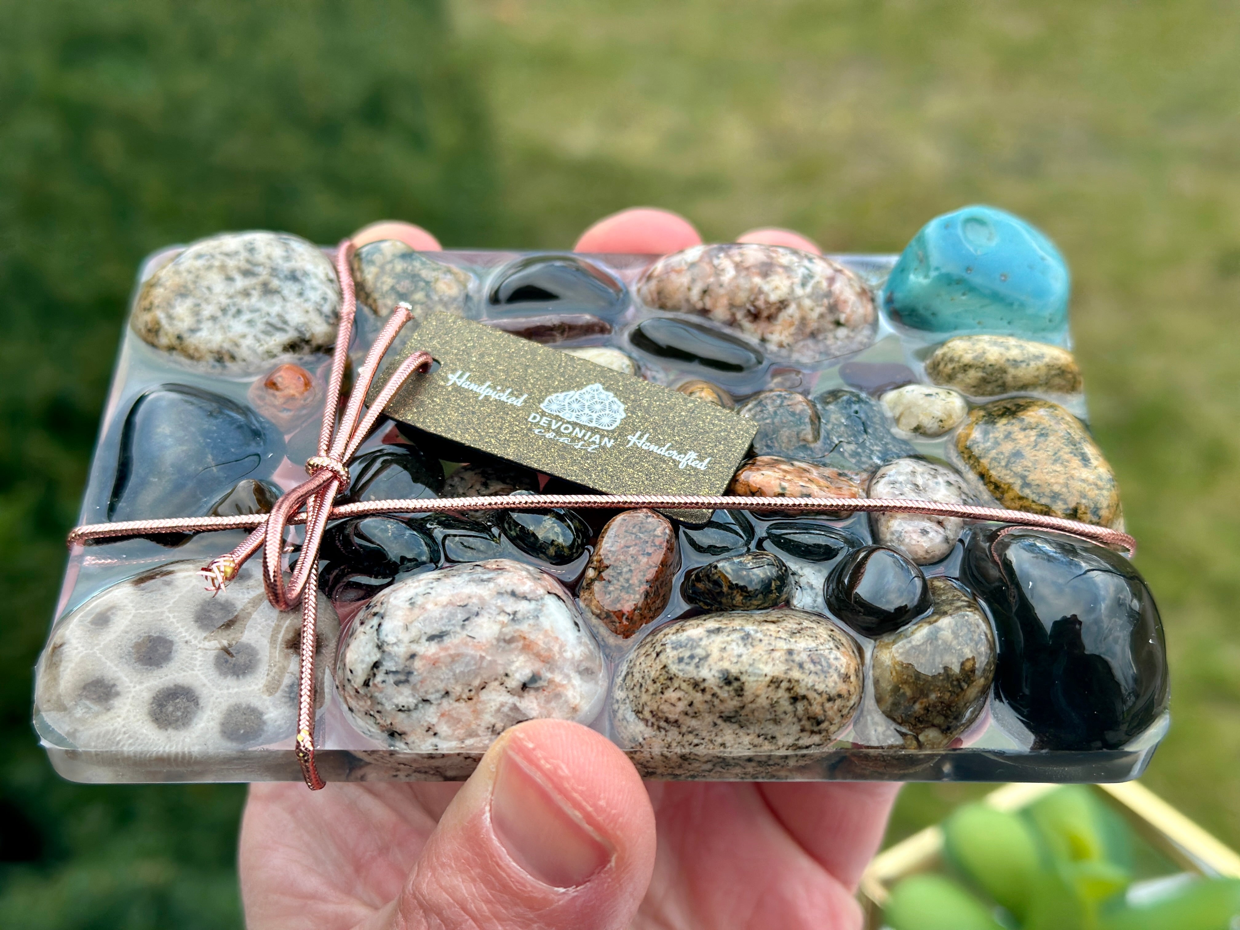 Double Wick Petoskey Stone Beach Gel Candle