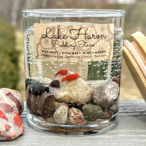 Lake Huron Pudding Stone Gel Candle Front