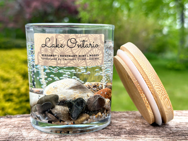 Double Wick Lake Ontario Clear Gel Candle