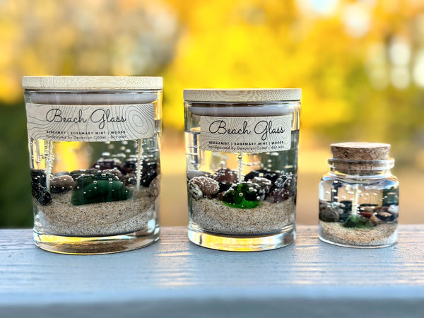 1-Wick Beach Glass Gel Candle