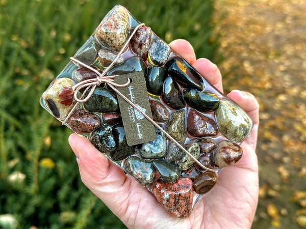 Premium Lake Huron Pudding Stone Soap Dish | Trinket Dish | Spoon Rest