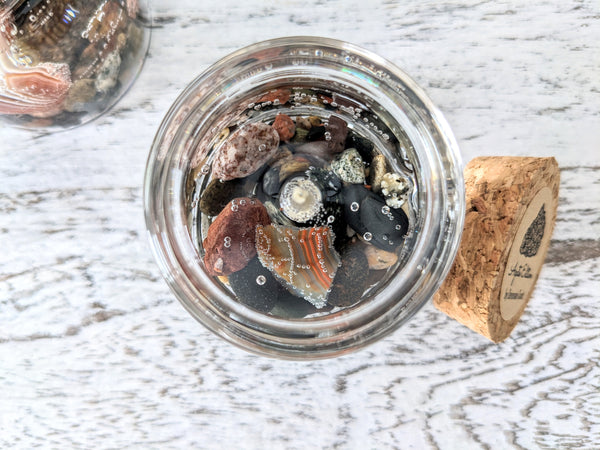 Lake Superior Agate Candle Small, Single Top