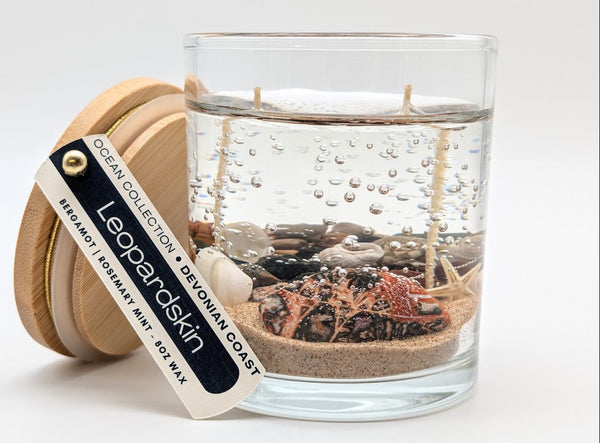 Leopardskin Stone Treasure Candle – Ocean Collection
