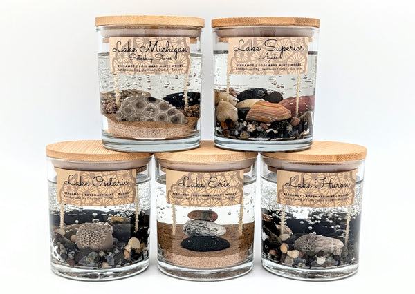 Great Lakes 5-Pack Clear Gel Candle Set