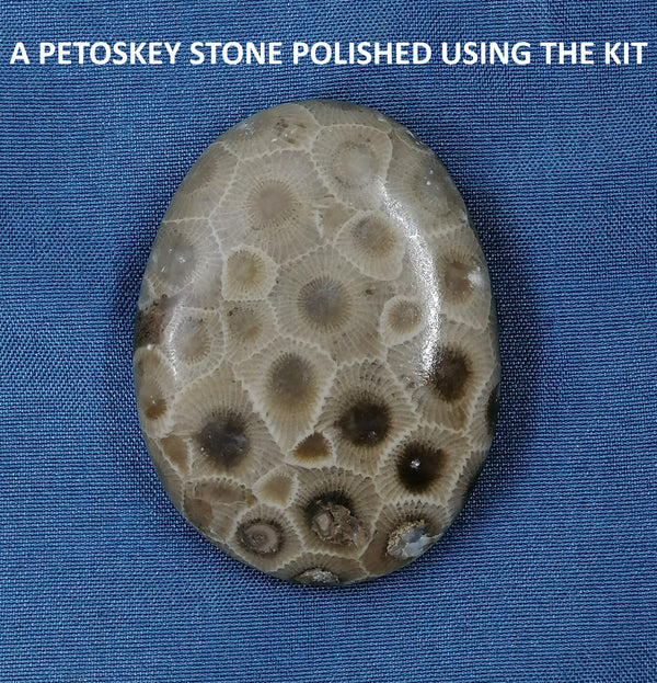 Premier Petoskey Stone Polishing Kit | Includes TWO Grade A Raw Petoskey Stones